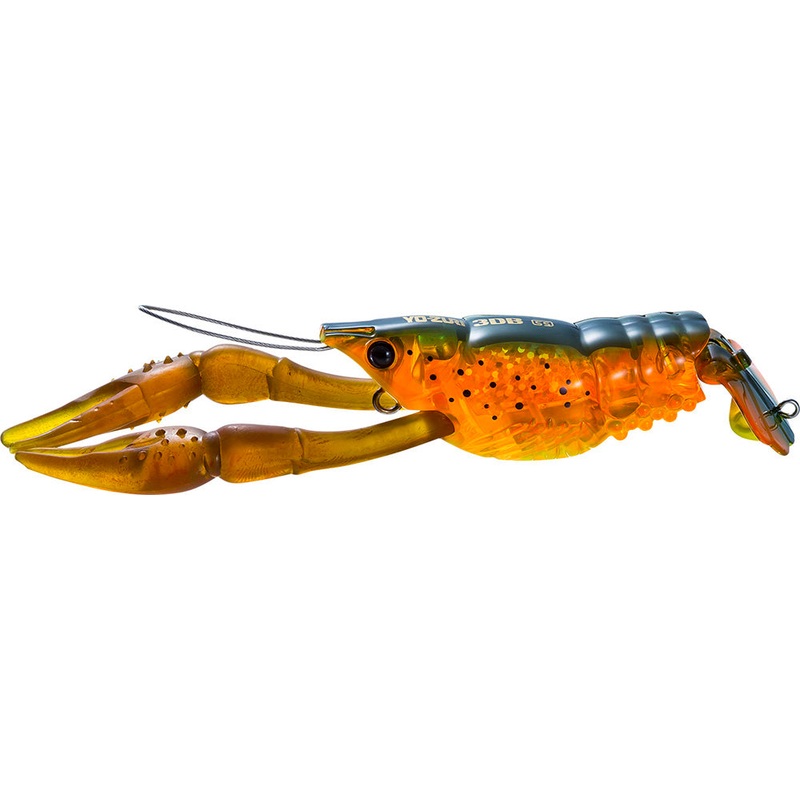 Yo-Zuri 3DB Crayfish – 3 Inch|Burnt Orange Crawfish|Matte Amber Green Flake|Matte Okeechobee Crawfish|Matte Pb & J|Prism Black Blue|Prism Brown|Prism Green|Prism Luminous|Prism Parrot|Prism Red|3 inch -3/4 oz