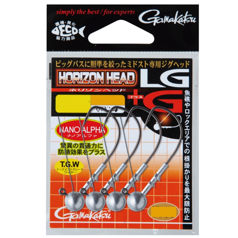 HORIZON HEAD LG+G [Brand New]||1/0 – 3.5g (1/8oz)||1/0 – 4.4g (5/32oz)||1/0 – 5.2g (3/16oz)||2/0 – 3.5g (1/8oz)||2/0 – 4.4g (5/32oz)||2/0 – 5.2g (3/16oz)||2/0 – 6.2g (7/32oz)||3/0 – 3.5g (1/8oz)||3/0 – 4.4g (5/32oz)||3/0 – 5.2g (3/16oz)||3/0 – 6.2g (7/32o