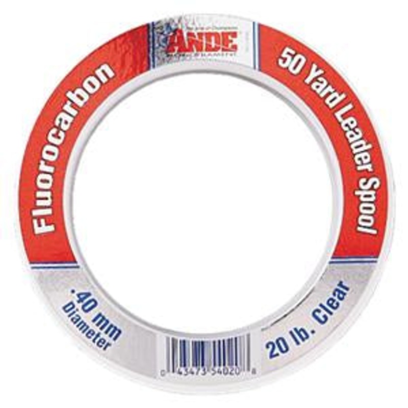 Ande Fluorocarbon Leader Clear 50yds 15-80lb