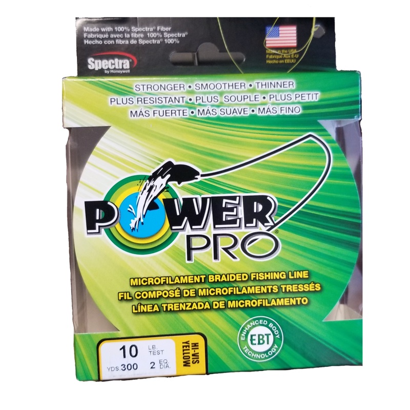 Power Pro Hi-Vis Yellow 10 lb 300 yds Braided Fishing Line