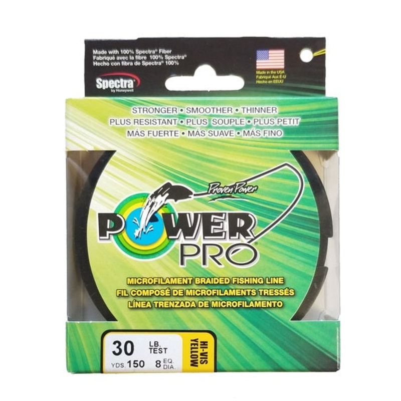 Power Pro Hi-Vis Yellow 30 lb 150 yds Braided Fishing Line
