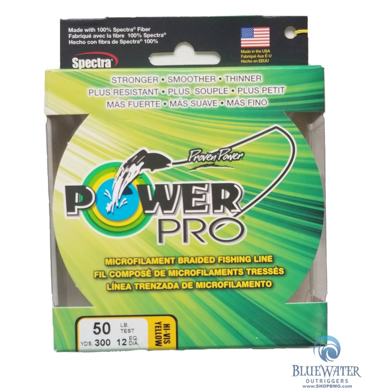 Power Pro Hi-Vis Yellow 50 lb 300 yds Braided Fishing Line