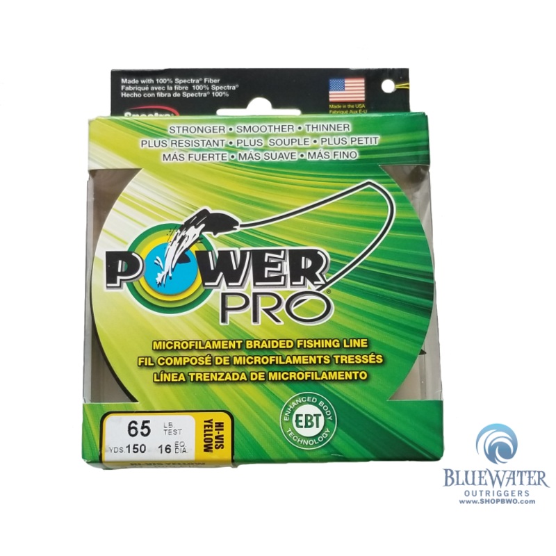 Power Pro Hi-Vis Yellow 65 lb 150 yds Braided Fishing Line