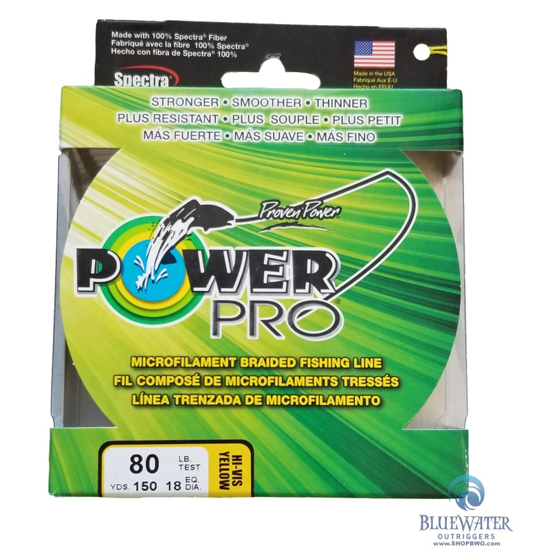 Power Pro Hi-Vis Yellow 80 lb 150 yds Braided Fishing Line