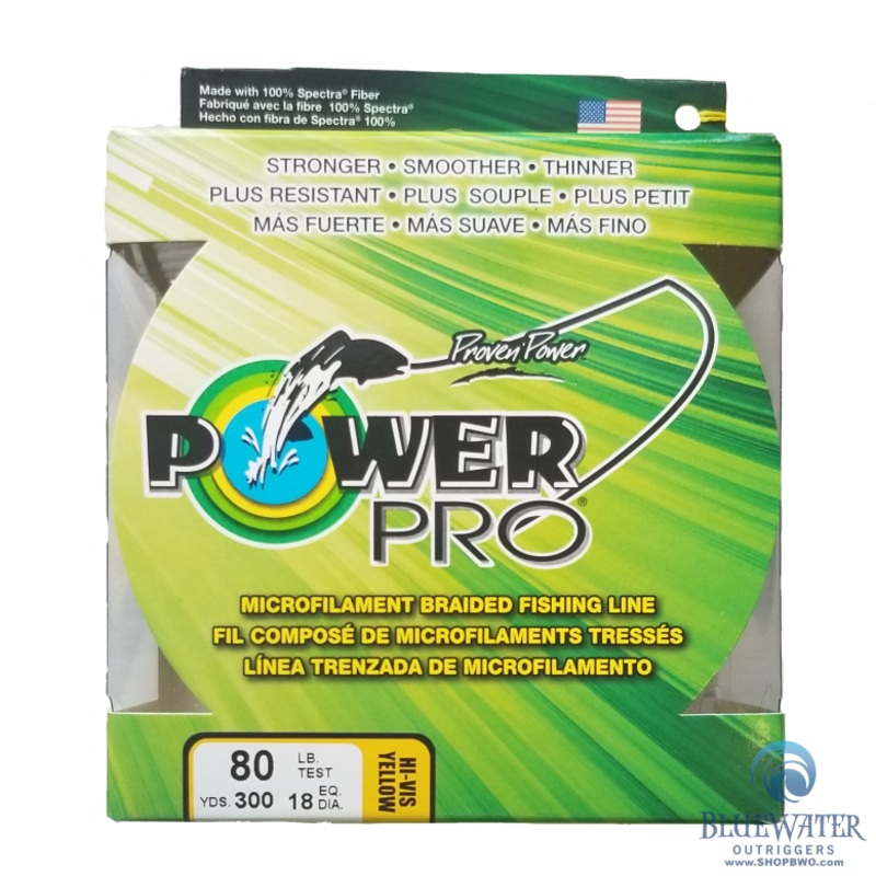 Power Pro Hi-Vis Yellow 80 lb 300 yds Braided Fishing Line