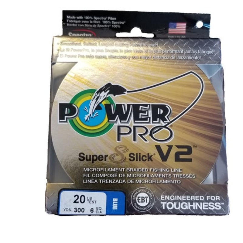 Power Pro Super 8 Slick V2 Blue 20 lb 300 yds Braided Fishing Line