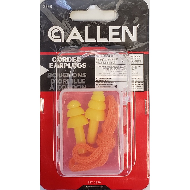 Allen Ear Plug Deluxe with Cord 2293