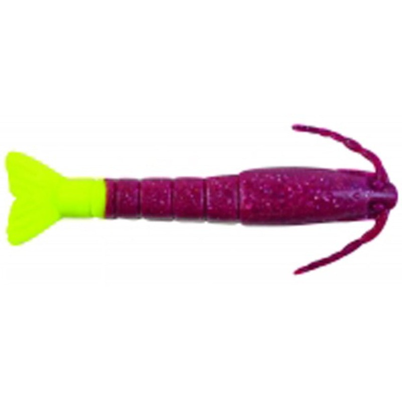 Berkley Gulp! Shrimp Cajun Purple/Chartreuse 3