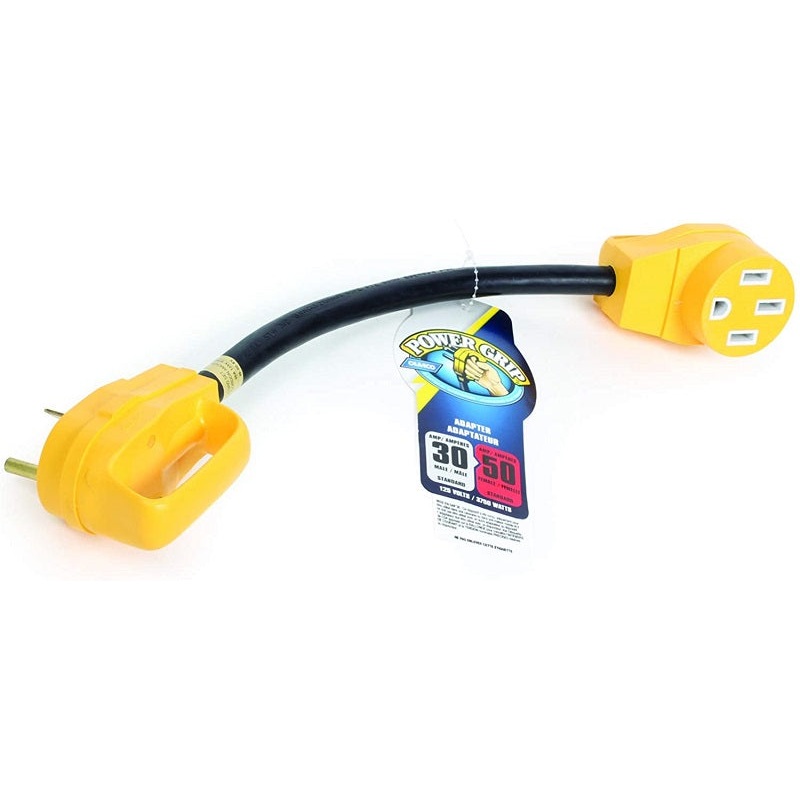 Camco 30AM/50AF Power Grip 18 Dogbone – 90M/90F 125V/3750W Adapter 55185