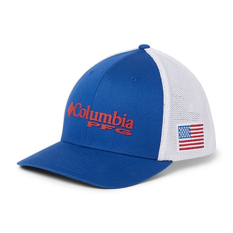 Columbia PFG Mesh Ball Cap USA Flag CU9495