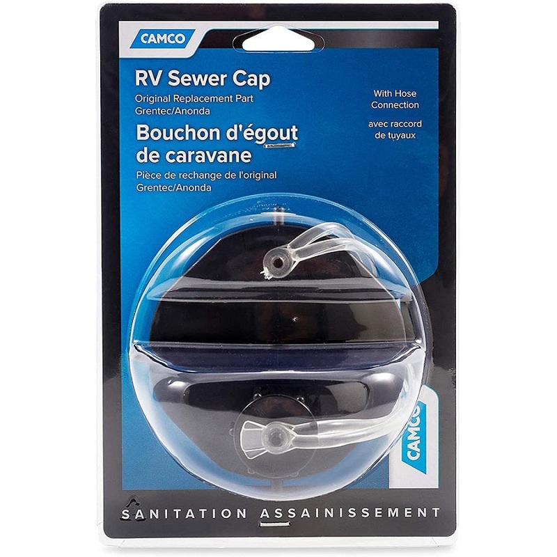 Camco RV Sewer Cap with Hose Connection