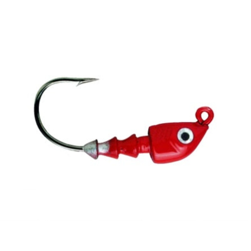Bass Assassin Red Jighead 1/4oz 4ct