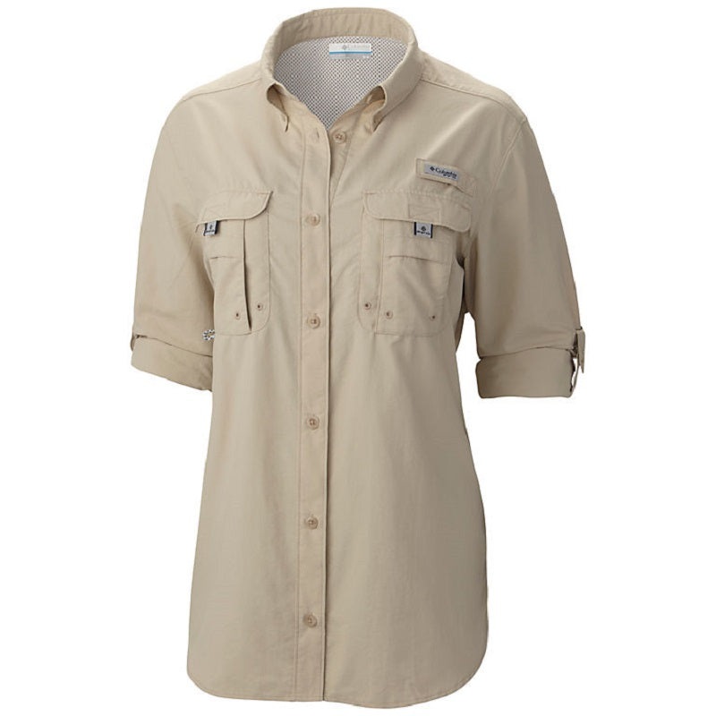 Columbia Womens PFG Bahama Long Sleeve Shirt Fossil