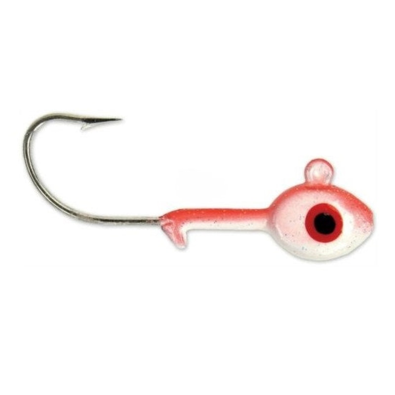 Sea Striker Got-Cha Jig Heads White/Red 1/4oz 7pk