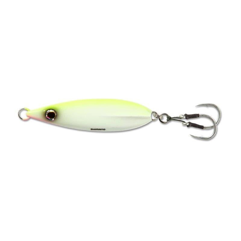 Shimano Flat-Fall Butterfly Jigs Chartreuse/White BFLFF200CW