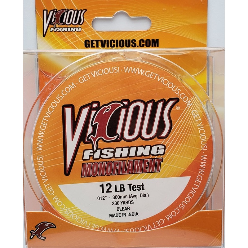 Vicious Monofilament Fishing Line 12lb 330yds VMCL12