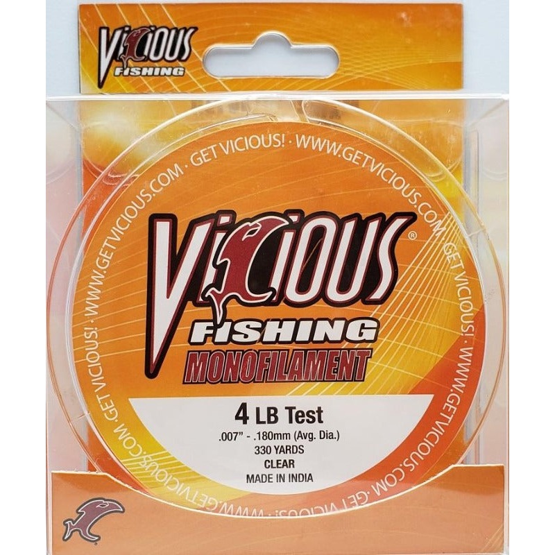 Vicious Monofilament Fishing Line 4lb 330yds VMCL4