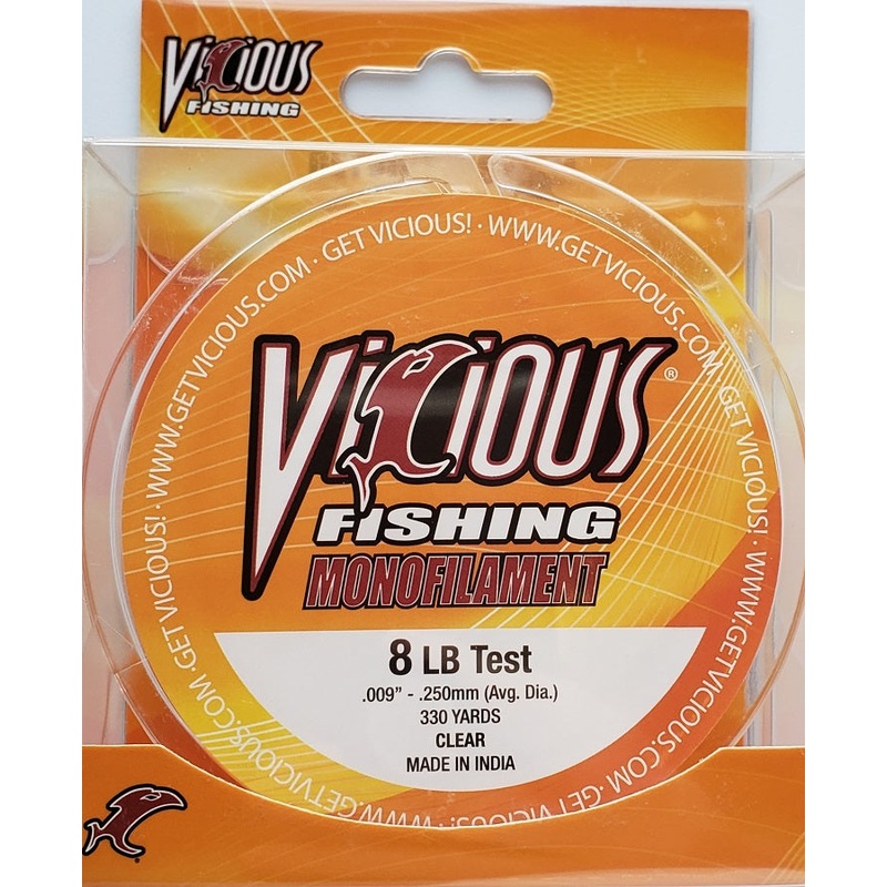 Vicious Monofilament Fishing Line 8lb 330yds VMCL8