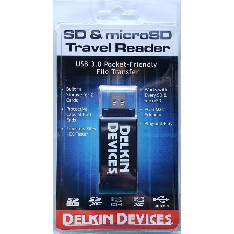 Delkin Devices SD & Micro SD Travel Reader DDREADER-46