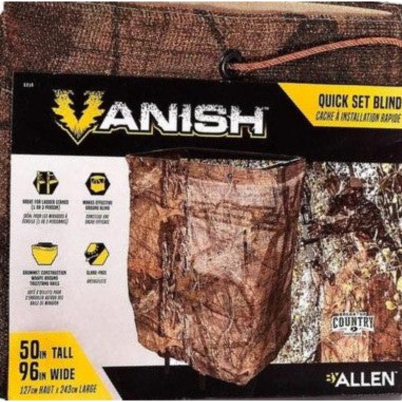 Allen Vanish Quick Set Blind 96in x 50in Mossy Oak Break-Up Country 5219