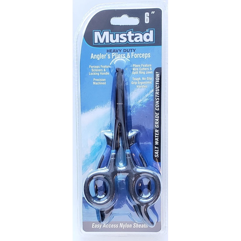 Mustad Heavy Duty 6in Angler’s Pliers and Forceps 2pk