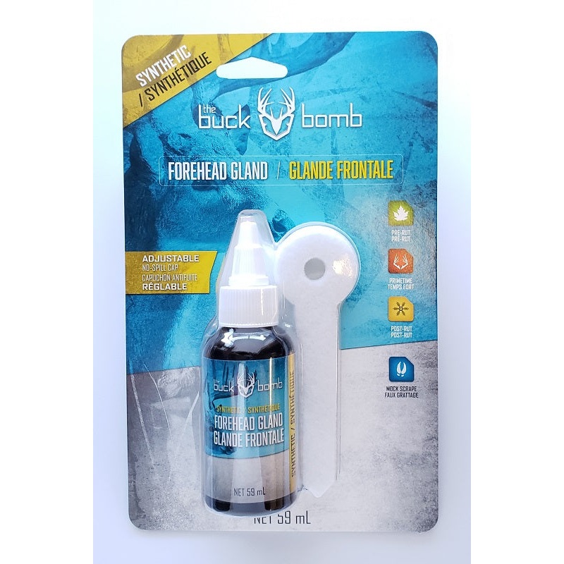 The Buck Bomb Synthetic Forehead Gland Liquid 2oz w/ Wicks