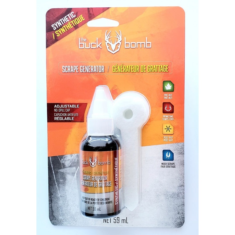 The Buck Bomb Synthetic Scrape Generator 2oz Liquid w/ Wicks