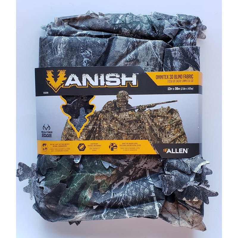 Allen Vanish Omnitex 3D Fabric Blind 12ft x 56in Realtree Edge #25326