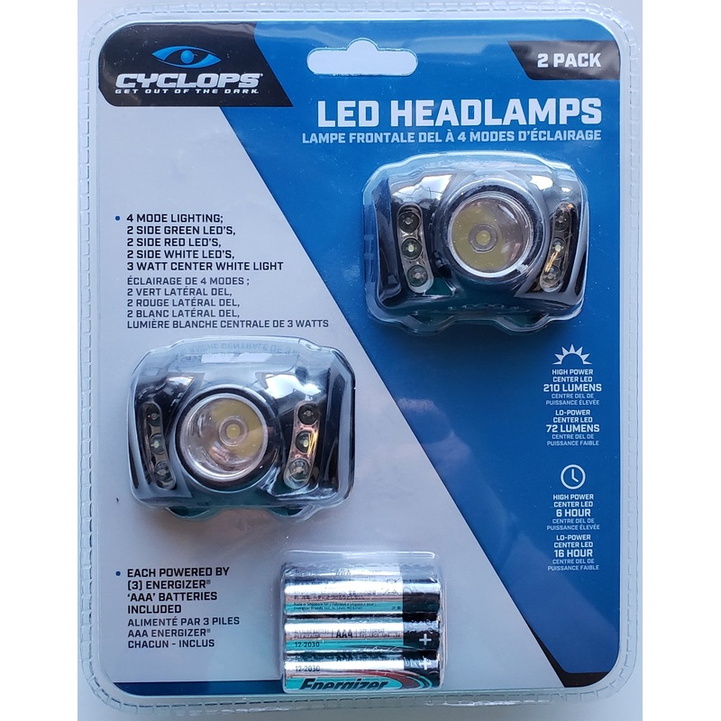 Cyclops 210 Lumen Headlamp 2 Pack