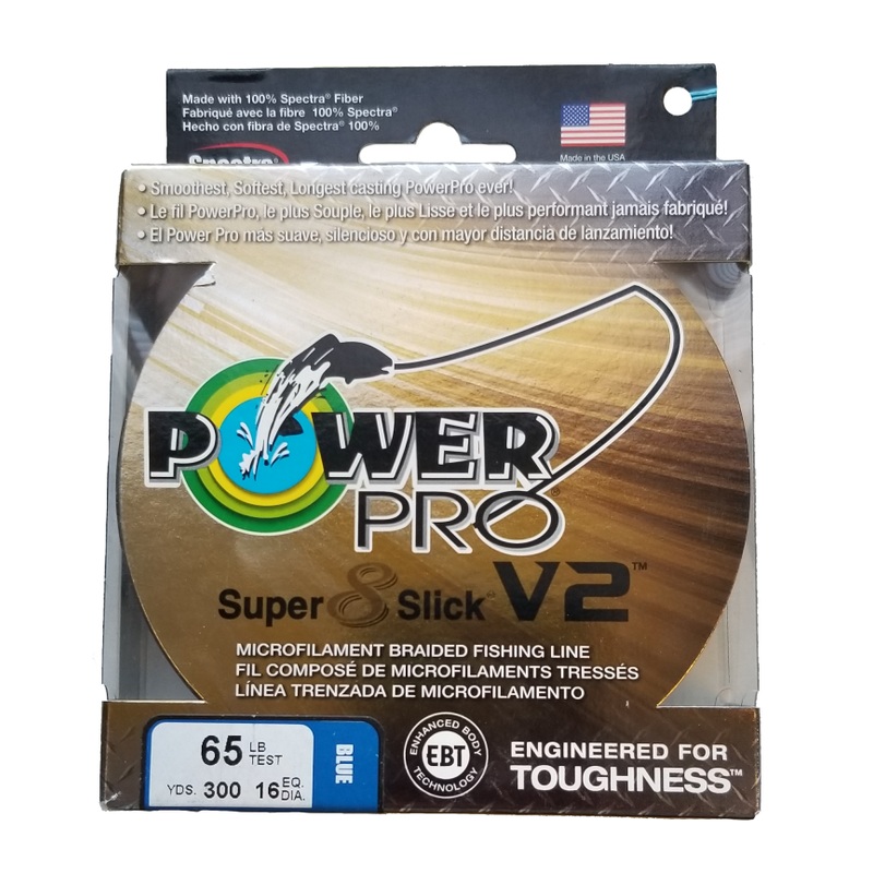 Power Pro Super 8 Slick V2 Blue 65 lb 300 yds Braided Fishing Line