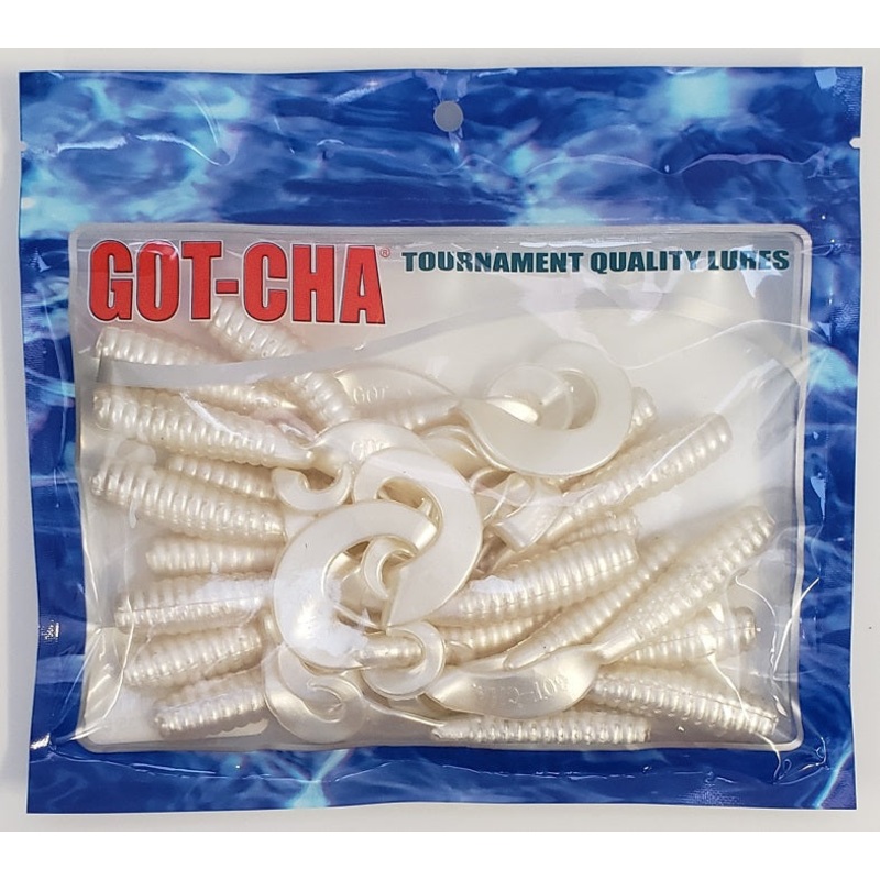 sea-striker-got-cha-curltail-grub-white-pearl-4-20pk_1 Sea Striker Got-Cha Curltail Grub White Pearl 4 20pk