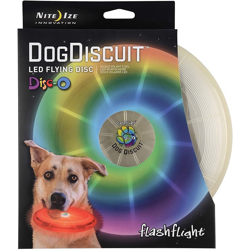 Nite Ize Dog Biscuit LED Flying Disc for Pets DISC-O