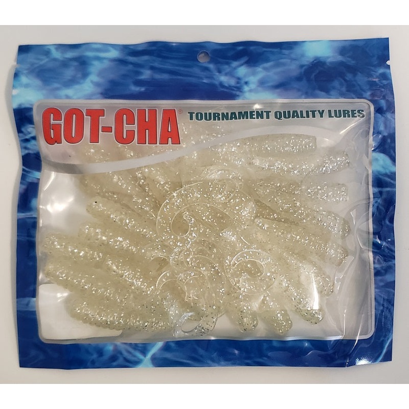 sea-striker-got-cha-curltail-grub-clear-silver-flake-4-20pk_1 Sea Striker Got-Cha Curltail Grub Clear/Silver Flake 4 20pk