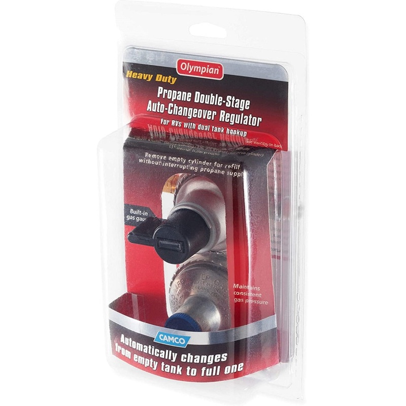 Camco Heavy Duty Propane Double-Stage Auto-Changeover Regulator 59005