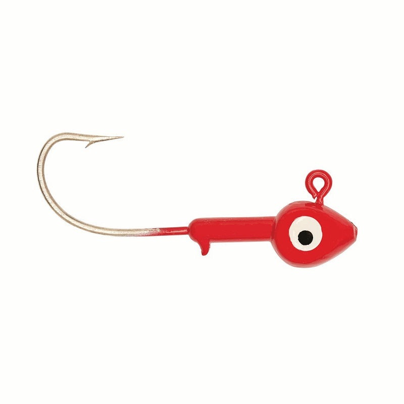Eagle Claw Fish Head Jigs 1/4oz 10pk Red SWFH14-6