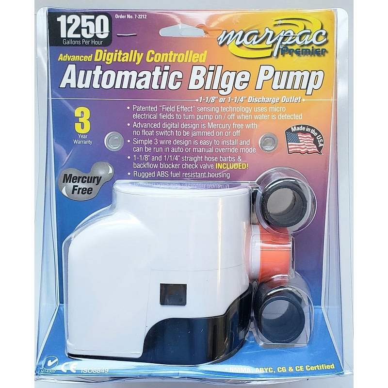 Marpac Digitally Controlled Automatic Bilge Pump 1250GPH 7-2212