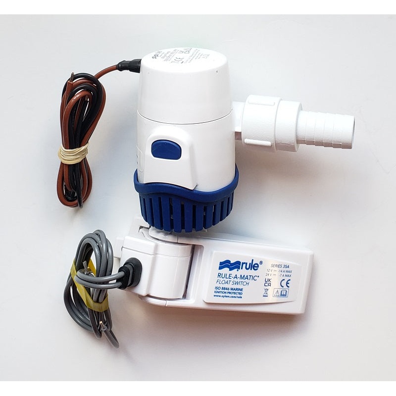 Rule 500GPH Bilge Pump and Switch 25DA-35A