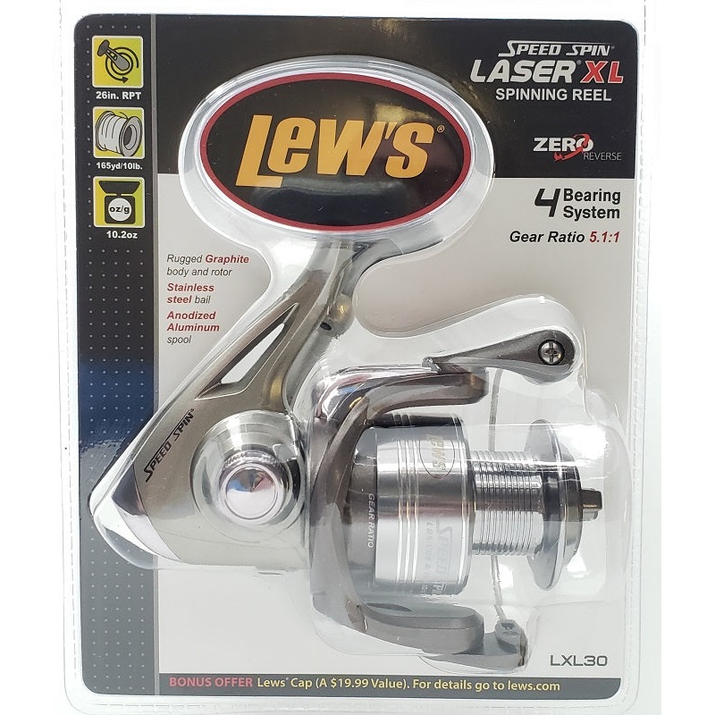 Lew’s Laser XL Speed Spin Spinning Reel LXL30C