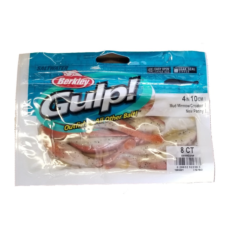 Berkley Gulp! Mud Minnow/Croaker New Penny 4 8pk