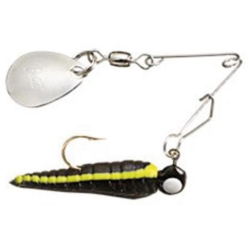 Betts Grub Spin-Nickel|Black Yellow Stripe|Black/Yellow Str/Red Belly|Orange/Crawfish Glitter|White Red Dot|1/32 oz