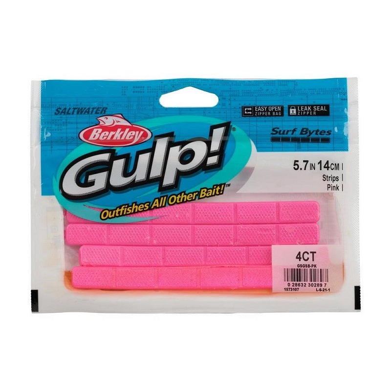 Berkley Gulp! Surf Bytes Strips Pink 5.7 4pk