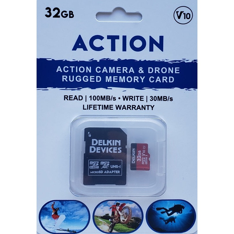 Delkin Devices Action Camera & Drone Rugged 32GB Memory Card