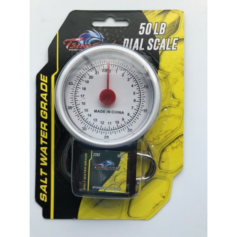 Tsunami 50lb Dial Scale w/ Integrated Tape Measure