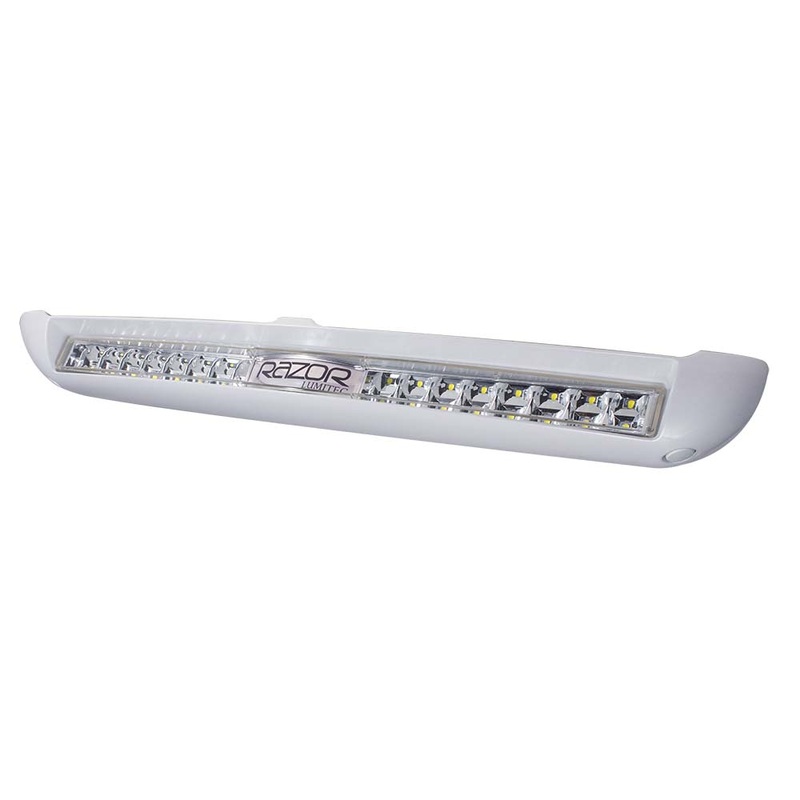 Lumitec Razor Light Bar – Flood – White Housing w/Inverted Logo Flush Mount [101590]