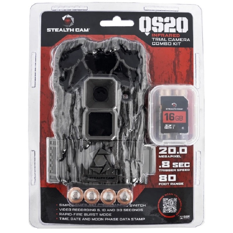 Stealth Cam Infrared Trail Camera Combo Kit QS20