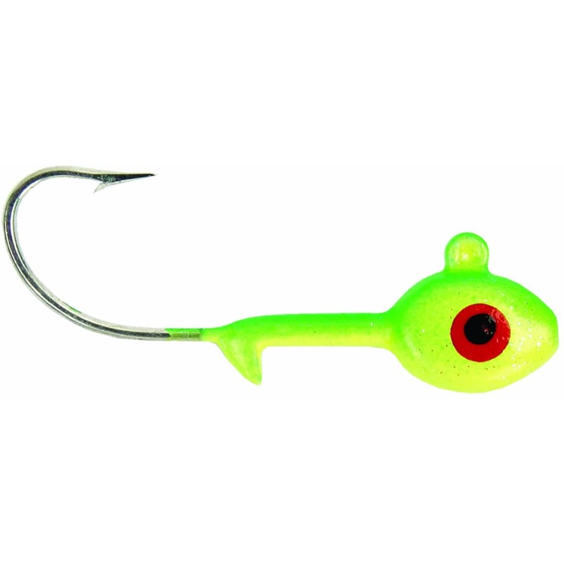 Sea Striker Got-Cha Jig Heads Chartreuse/Lime 1/4oz 7pk
