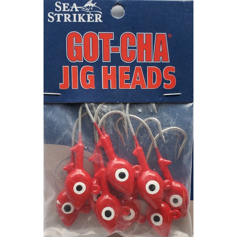 sea-striker-got-cha-jig-heads-red-1-2oz-10pk_1 Sea Striker Got-Cha Jig Heads Red 1/2oz 10pk