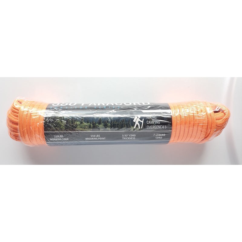 se-survivor-series-550-orange-paracord-100ft-pc106or55_1 SE Survivor Series 550 Orange Paracord 100ft PC106OR55