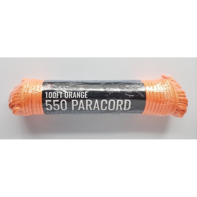 SE Survivor Series 550 Orange Paracord 100ft PC106OR55