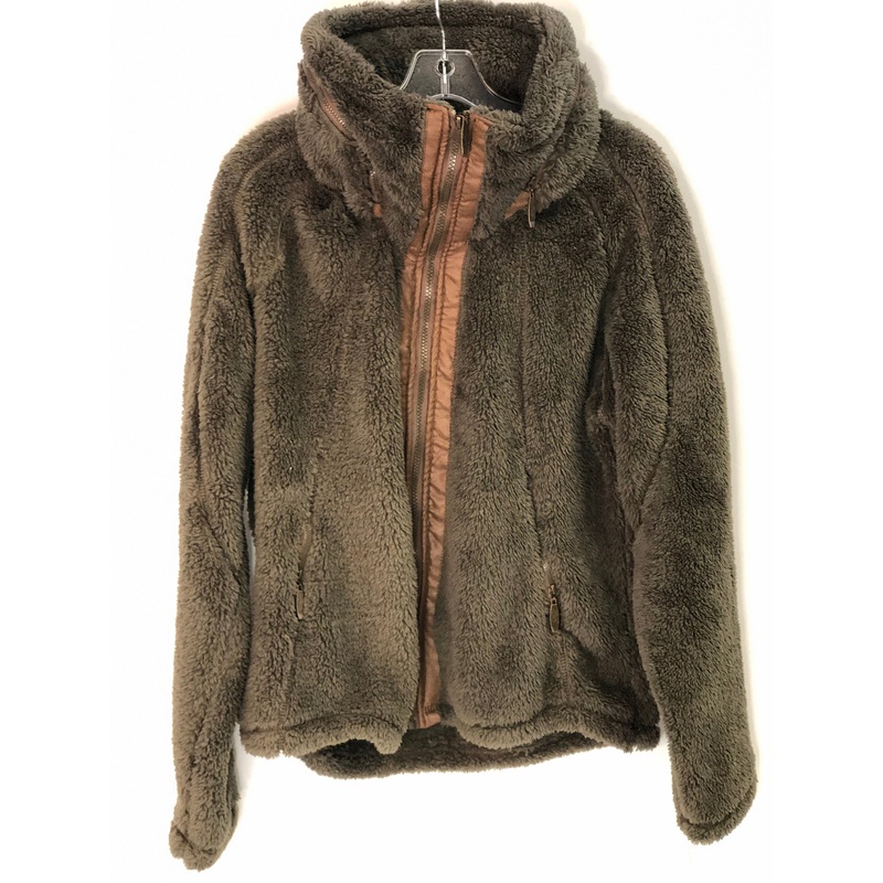 Fleece Jacket w/ Hoodie Mushroom Brown